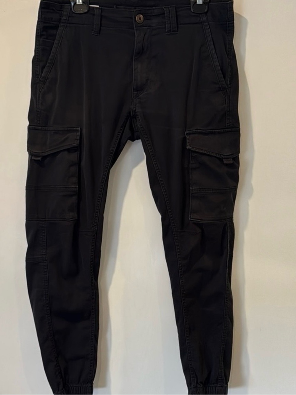 Men's Jack & Jones Black Cargo Joggers.